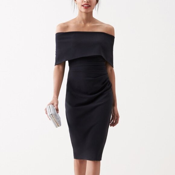 VINCE CAMUTO Off-the-Shoulder Popover Cocktail Dress - Picture 1 of 5